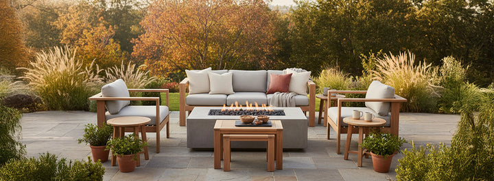 36" Square Gravity Powder Coated Steel Fire Pit - Natural Gas - Flame Sense with Spark Ignition System - Bronze Hammertone by Starfire Designs