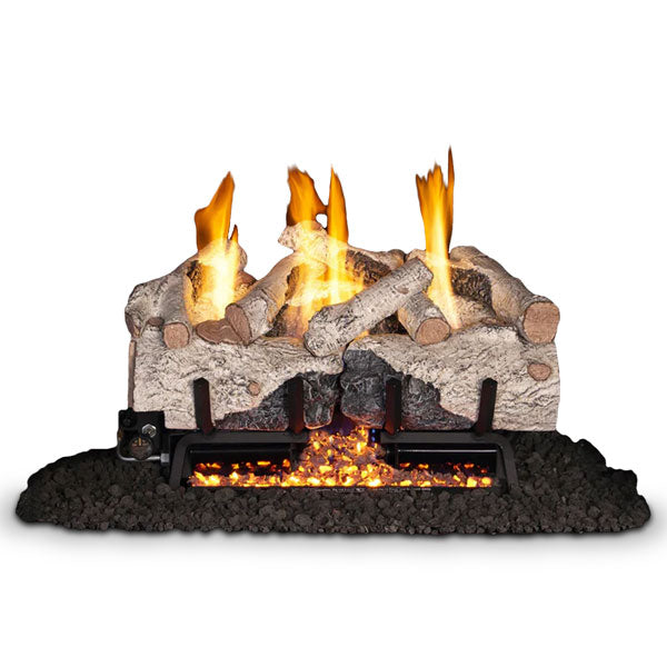Vent-Free Gas Logs Charred Alpine Birch by Real Fyre