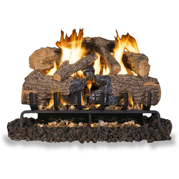 Vented Gas Logs Charred Angel Oak by Real Fyre