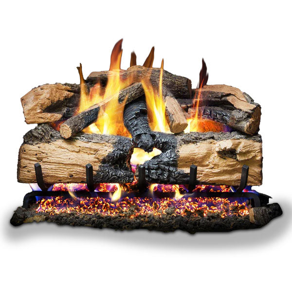 Vented Gas Logs Evergreen Split Oak by Real Fyre