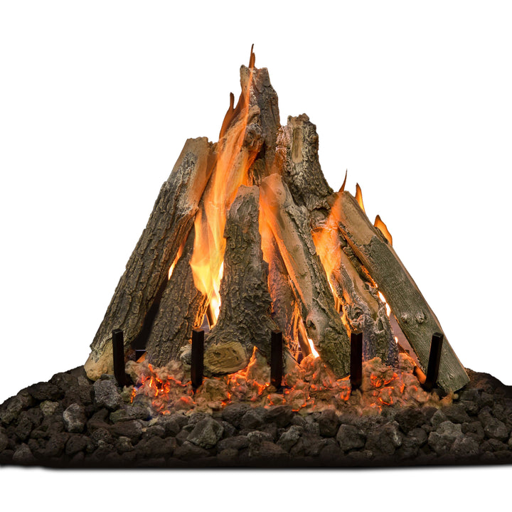 Vented Gas Logs White Birch by Real Fyre