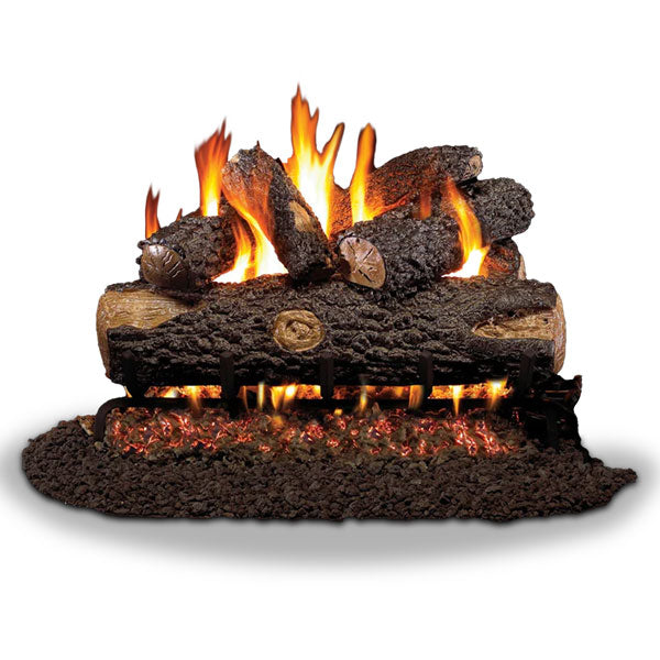 Vented Woodland Oak Gas Logs by Real Fyre