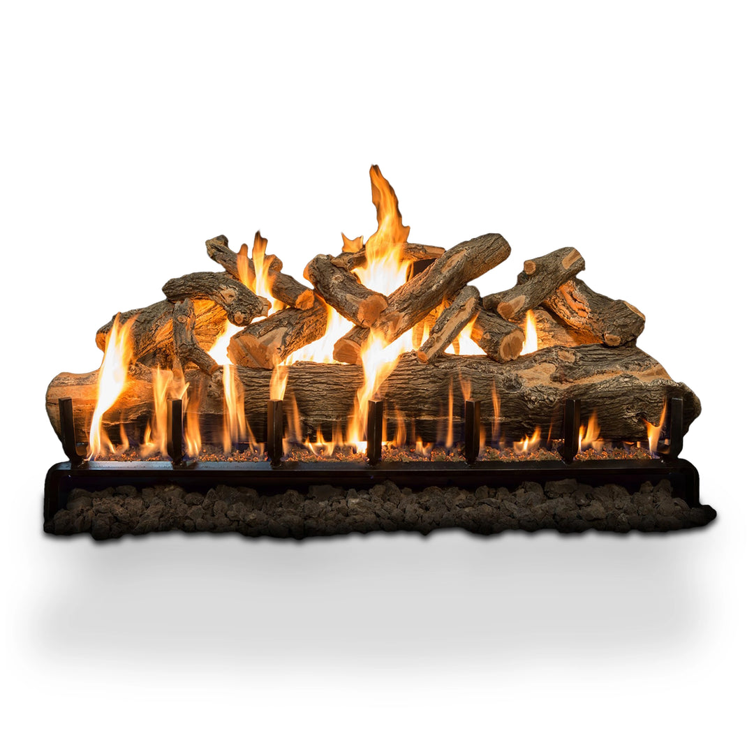 Arizona Weathered Oak Jumbo Slim Vented Gas Logs by Grand Canyon Gas Logs