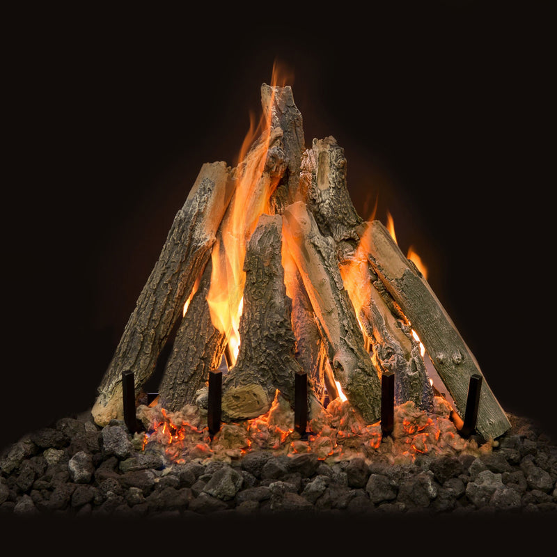 Vented Gas Logs White Birch by Real Fyre