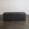 72" x 28" Rectangle Beton Concrete (GFRC) Gas Fire Pit with Hidden Propane Tank - Graphite by Starfire Designs