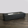 72" x 28" Rectangle Beton Concrete (GFRC) Gas Fire Pit - Graphite by Starfire Designs