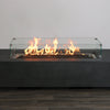 72" x 28" Rectangle Beton Concrete (GFRC) Gas Fire Pit - Graphite by Starfire Designs