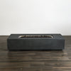 72" x 28" Rectangle Beton Concrete (GFRC) Gas Fire Pit - Graphite by Starfire Designs