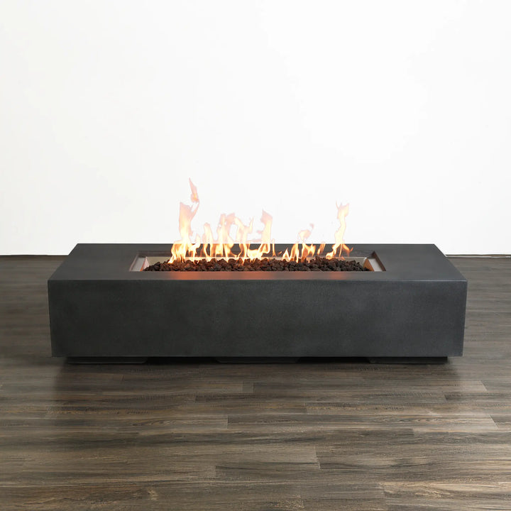 72" x 28" Rectangle Beton Concrete (GFRC) Gas Fire Pit by Starfire Designs