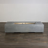 72" x 28" Rectangle Beton Concrete (GFRC) Gas Fire Pit - Natural Gray by Starfire Designs