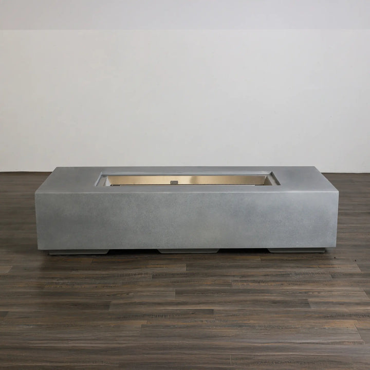 72" x 28" Rectangle Beton Concrete (GFRC) Gas Fire Pit - Natural Gray by Starfire Designs