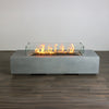 72" x 28" Rectangle Beton Concrete (GFRC) Gas Fire Pit - Natural Gray by Starfire Designs