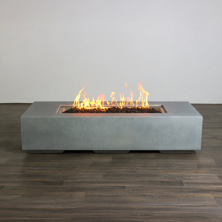 72" x 28" Rectangle Beton Concrete (GFRC) Gas Fire Pit by Starfire Designs