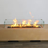 72" x 28" Rectangle Beton Concrete (GFRC) Gas Fire Pit - Sand by Starfire Designs