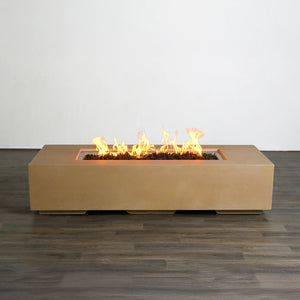 72" x 28" Rectangle Beton Concrete (GFRC) Gas Fire Pit - Sand by Starfire Designs