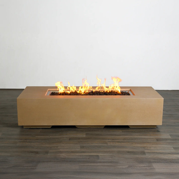 72" x 28" Rectangle Beton Concrete (GFRC) Gas Fire Pit by Starfire Designs