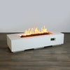72" x 28" Rectangle Beton Concrete (GFRC) Gas Fire Pit - White by Starfire Designs