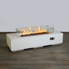 72" x 28" Rectangle Beton Concrete (GFRC) Gas Fire Pit - White by Starfire Designs