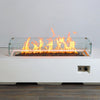 72" x 28" Rectangle Beton Concrete (GFRC) Gas Fire Pit - White by Starfire Designs