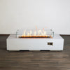 72" x 28" Rectangle Beton Concrete (GFRC) Gas Fire Pit - White by Starfire Designs