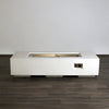 72" x 28" Rectangle Beton Concrete (GFRC) Gas Fire Pit - White by Starfire Designs