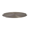 Top view of the Starfire Designs Beton Round Stainless Steel Burner Cover, featuring a smooth, brushed stainless steel finish