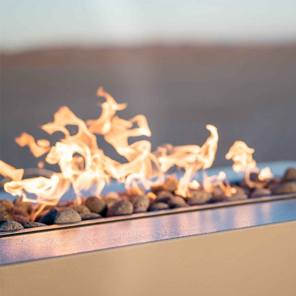 Coronado 72" Rectangular Steel Gas Fire Pit by The Outdoor Plus