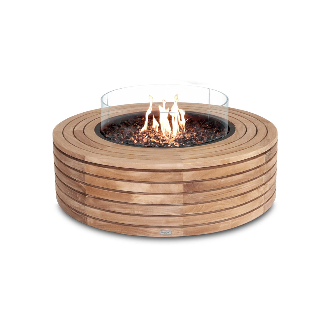 ストーブ EcoSmart Fire Lantern Outdoor EcoSmart Fire Ark 40 Fire Pit Table â€“ Teak | Gas LP/NG Burner