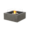 The EcoSmart Fire Base 30 in Natural features a stainless steel ethanol burner with a wind guard, designed to provide consistent and controlled flames in outdoor settings. Its minimalist square fire pit design integrates seamlessly into patios, decks, and luxury outdoor fire tables, offering a modern centerpiece for any gathering space.