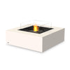 The EcoSmart Fire Base 40 Bone Ethanol Fire Pit features a sleek rectangular design in a bone-white finish with a black burner and wind guard for added safety. Designed for modern outdoor spaces, this ethanol fire pit produces a clean, smokeless flame and is built with high-quality materials for durability. Perfect for backyards, patios, and commercial outdoor lounges.