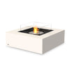 The EcoSmart Fire Base 40 Bone Ethanol Fire Pit in a bone-white finish features a stainless steel burner and wind guard, providing an elegant and modern fire experience. Ideal for backyard fire pits, patio entertainment, and outdoor seating areas, this ethanol fire feature is weather-resistant and durable, offering smokeless and odorless flames.