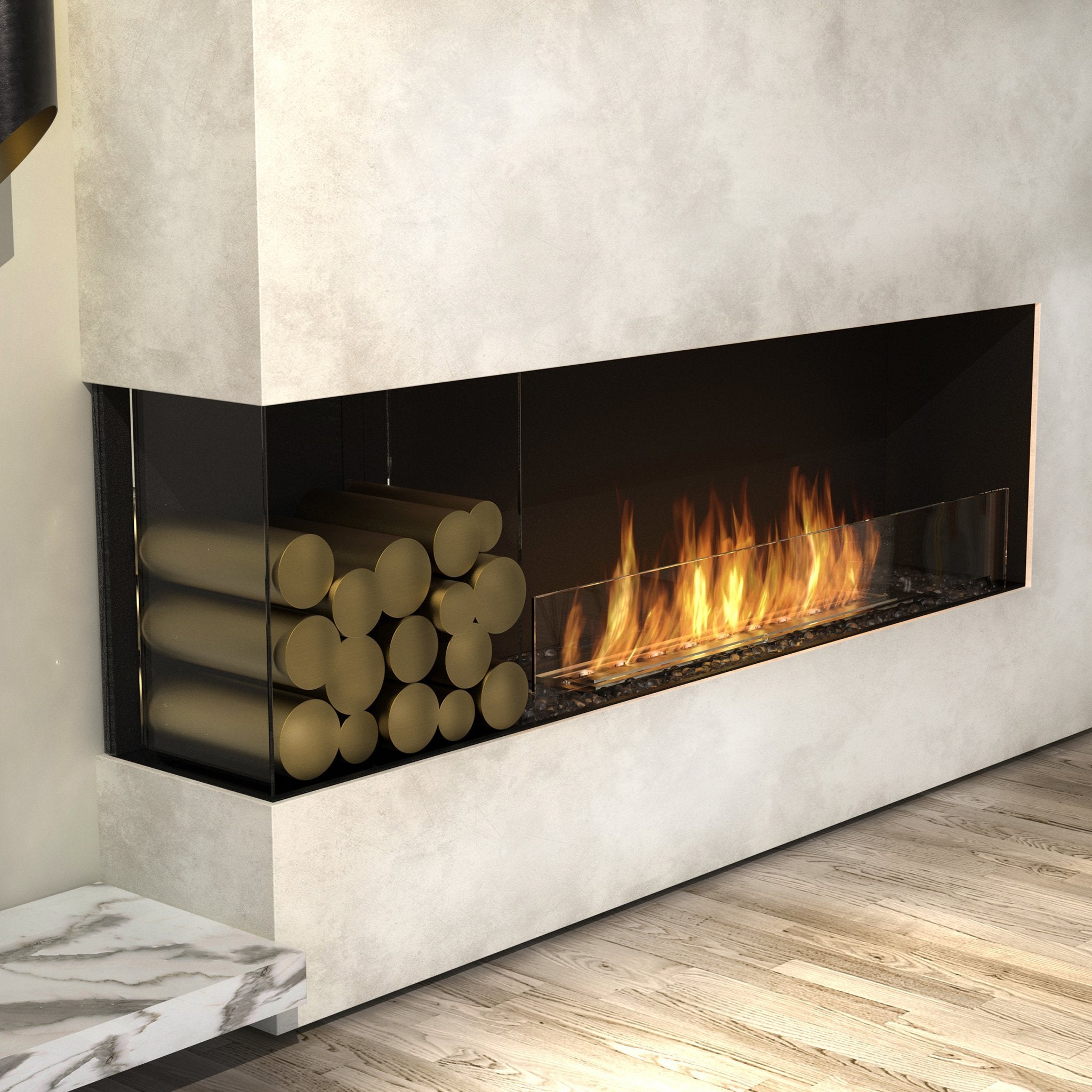 EcoSmart Fire Flex Left Corner Bioethanol Fireplace Insert – Starfire