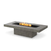 A contemporary rectangular fire pit, the EcoSmart Fire Gin 90 (Chat) Natural boasts a spacious tabletop with a recessed burner, ideal for both warmth and ambiance. With its sturdy concrete construction and sleek natural color, this outdoor fire feature is perfect for stylish backyard and patio settings.