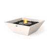 The EcoSmart Fire Nova 600 in Bone with Stainless Steel Burner brings contemporary style and warmth to any outdoor space. Its bone-finish concrete base is paired with a stainless steel burner, creating a luxury outdoor fire pit. Filled with black fire glass, it complements modern backyard fire pits, patio fire pits, and outdoor fire tables.