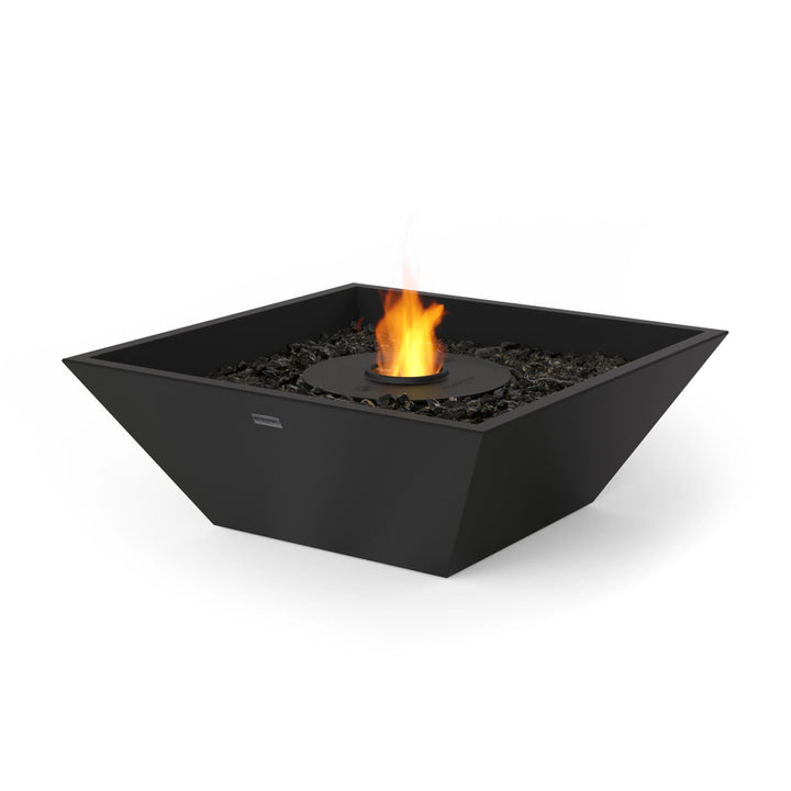 The EcoSmart Fire Nova 600 in Graphite with Black Burner is a bold and modern square gas fire pit with a striking dark finish. Featuring a black burner and black fire glass, this modern outdoor fire pit is perfect for luxury fire pits, outdoor gas fire pits, and fire pits for patios.