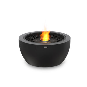 The EcoSmart Fire Pod 30 in a deep graphite concrete finish with a black burner is a premium ethanol fire pit designed for contemporary outdoor spaces. Its sleek, round shape and durable construction provide a stunning focal point, while its clean-burning ethanol flames create a warm and inviting atmosphere for patios, decks, and backyard retreats.