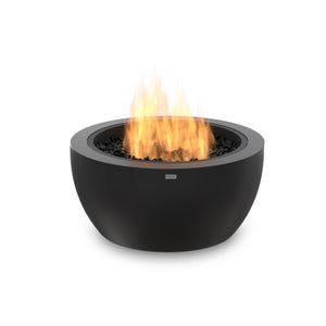 The EcoSmart Fire Pod 30 in graphite concrete finish with a propane burner provides a stylish and functional fire feature for any outdoor area. Featuring a round, contemporary design with robust concrete construction, this fire pit is perfect for creating a cozy and elegant ambiance on patios, decks, and backyards. Its smokeless flame operation enhances the outdoor experience with warmth and efficiency.