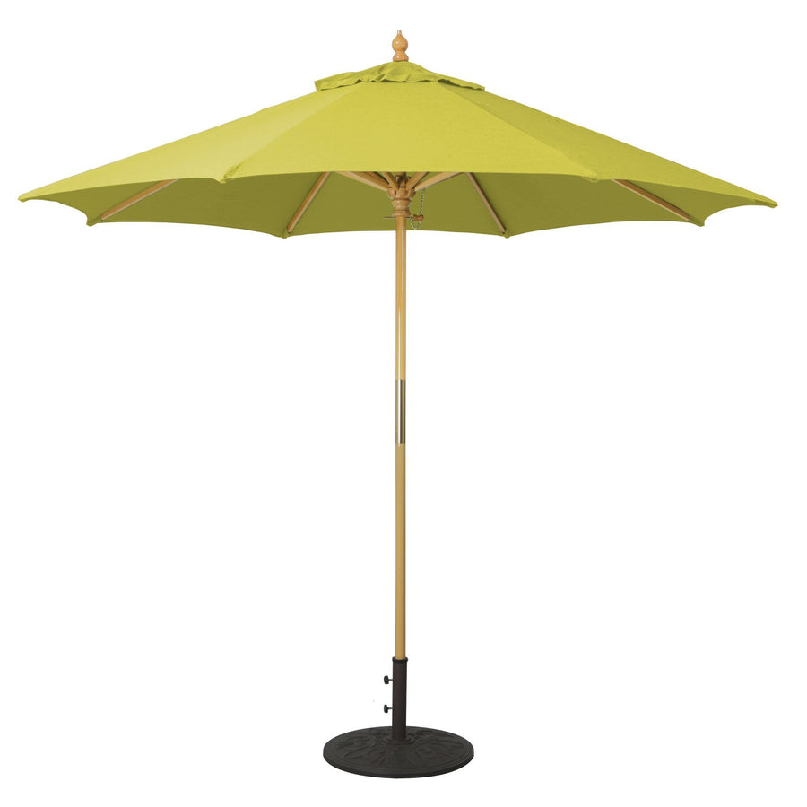 Galtech 131 9' Manual Lift Light Wood Umbrella