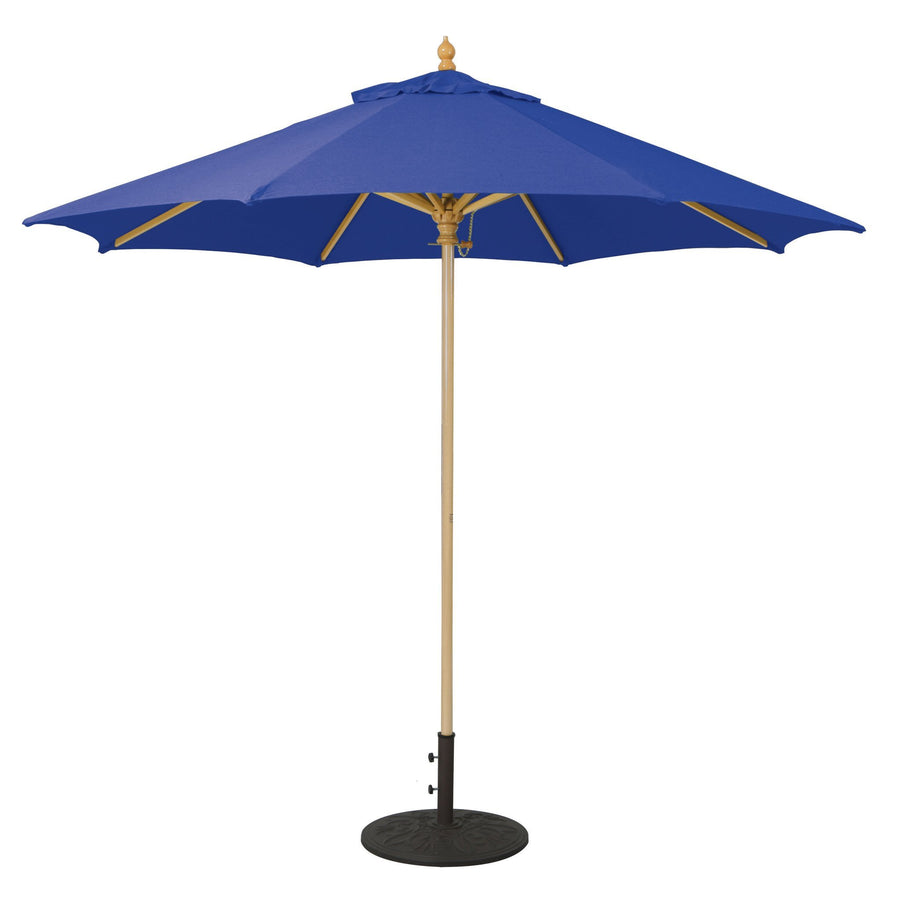 Galtech 136 9' Light Wood Manual Lift Umbrella