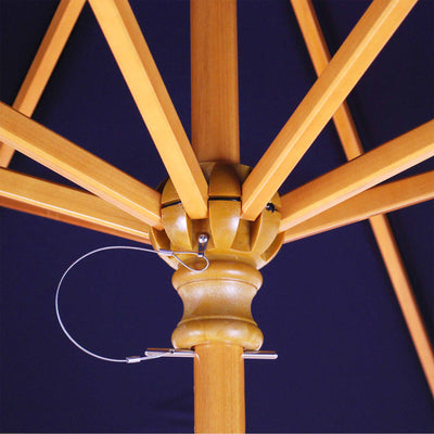 Galtech 136 9' Light Wood Manual Lift Umbrella