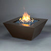 Mill 40" W Bronze Hammertone Square Steel Match Lit Propane/Natural Gas Fire Pit - SD-FP-MILL-404024-LPT-BZNH-ML by Starfire Designs