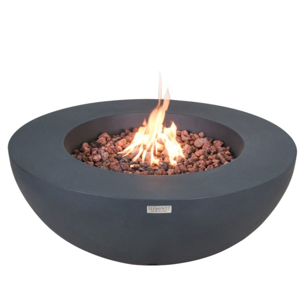 42" Round Lunar Concrete Fire Bowl by Elementi
