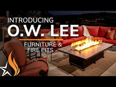 OW Lee 54" Round Occasional Height Capri Fire Pit Table