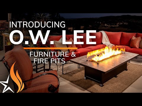 OW Lee 54" Round Chat Height Capri Fire Pit Table