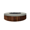 The Prism Hardscapes Hampton Fire Bowl in Natural color offers a minimalist yet elegant round design with a beautiful wood slat finish, making it an excellent addition to outdoor patios or gardens. This fire bowl serves as both a heating source and a stylish focal point for gatherings. Its durable construction makes it suitable for commercial outdoor fire pit areas and private patios alike.