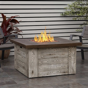 Real Flame Forest Ridge Gas Fire Table in Weathered Gray