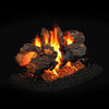 Vented See-Thru Gas Logs Charred Oak by Real Fyre