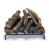 Real Fyre 24-inch Vented American Oak Gas Logs on a white background, showcasing premium oak textures and bark details, enhancing the aesthetic appeal of vented natural gas fireplaces with a realistic log set