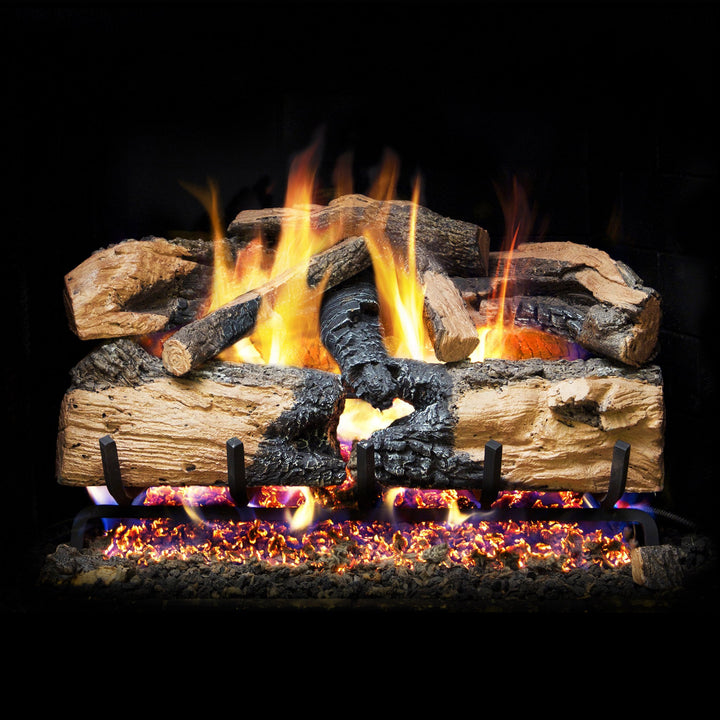 Vented Gas Logs Evergreen Split Oak by Real Fyre