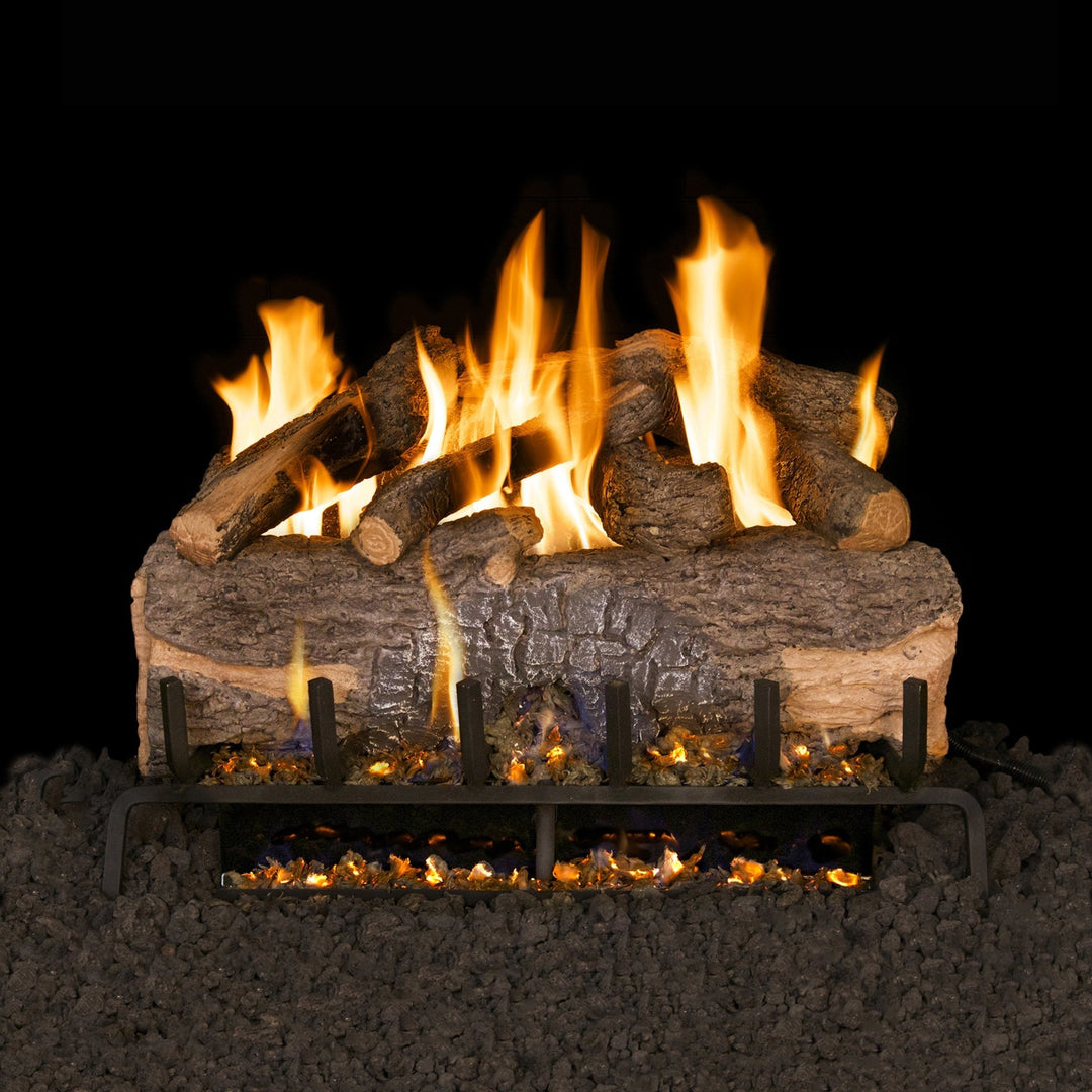 Vented Gas Logs Mountain Crest Oak by Real Fyre